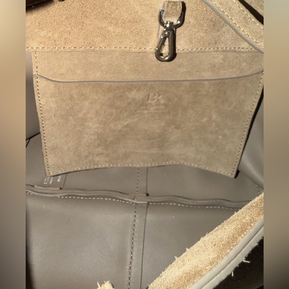 Banana Republic Mini Slouchy Vida Suede Bag in Timeless Taupe - Picture 10 of 12